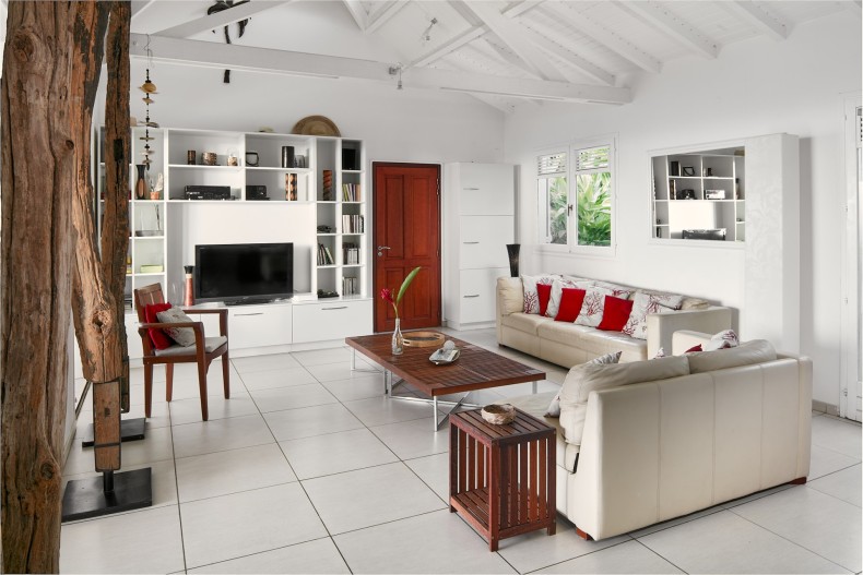 Grand salon intérieur avec 2 canapés